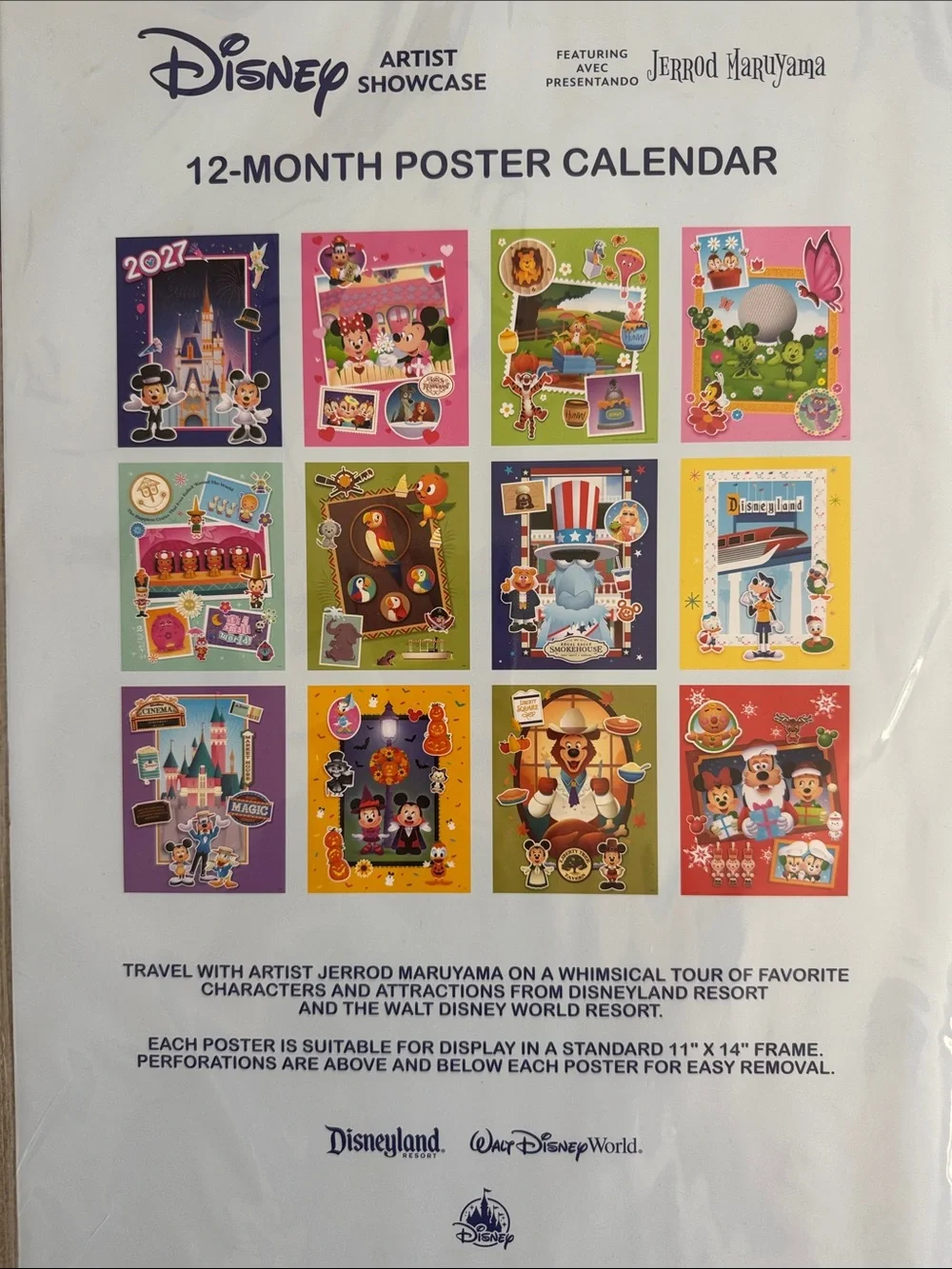 Disney Artist Showcase 2027 12-Month Poster Calendar